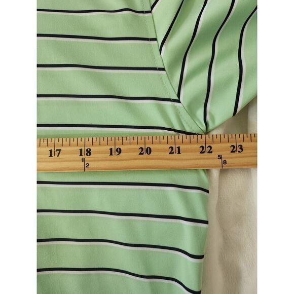 Foot Joy Mens Golf Polo Sz M Striped short sleeve performance classic preppy - Picture 6 of 7
